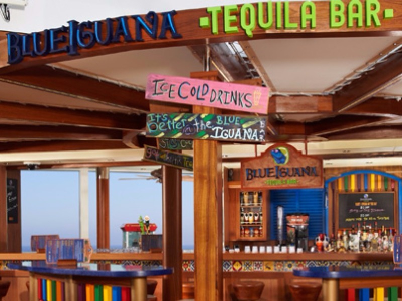 Carnival Croisière Dream Bar à tequila Blue Iguana