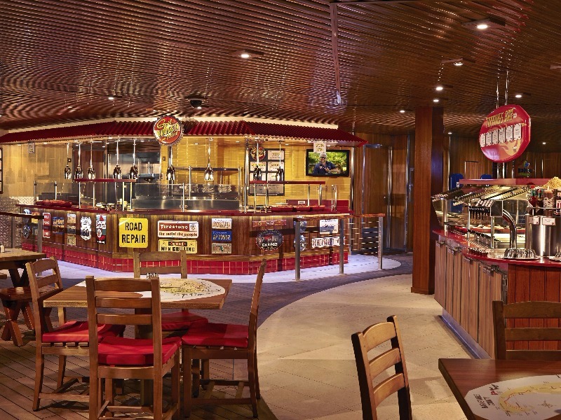 Croisière Carnival Freedom Restaurant Guy's burger joint