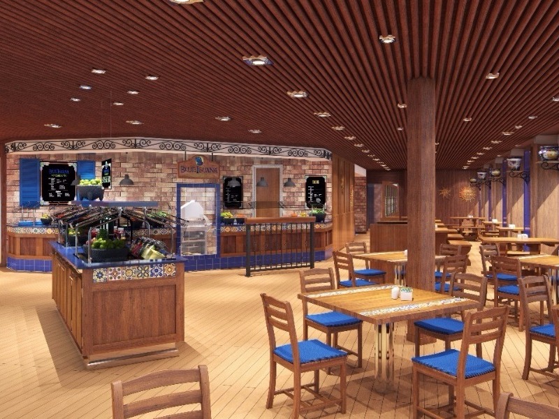 Croisière Carnival Sunshine Cantine Blue Iguana