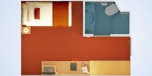 carnival dream intérieure avec couchette supérieure inférieure plan