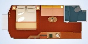 carnival freedom vue mer obstruée plan