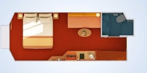 carnival radiance hublots intérieure plan 