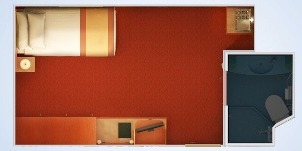 carnival radiance intérieure avec couchette supérieure inférieure plan 