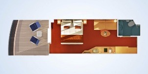 carnival splendor vers l'arrière du poupe  avec balcon étendu plan