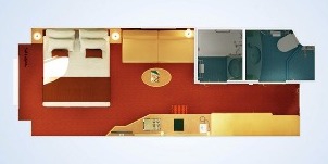 carnival splendor vue mer obstruée plan