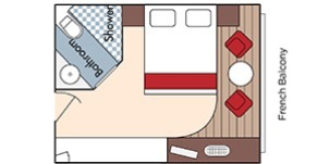 Croisière AMA AmaWaterways AmaCello Catégorie C Balcon français plan