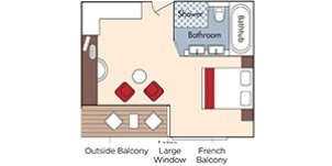 Croisière AMA AmaWaterways AmaReina Catégorie Suite plan