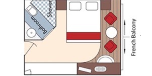 Croisière AMA AmaWaterways AmaViola Catégorie CA Balcon français plan