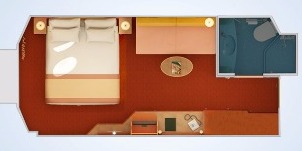 Croisière Carnival Conquest vue mer (vue obstruée) plan