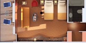 Croisière CCL Carnival Elation grand suite plan