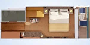 Croisière CCL Carnival Elation suite junior vue obstruée plan