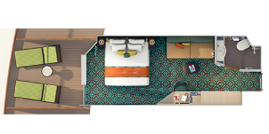 Carnival Horizon Havana vue arrière (poupe) avec balcon étendu