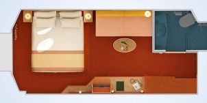 Croisière CCL Carnival Liberty vue mer obstruée