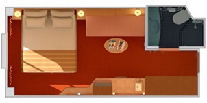 Croisière CCl Carnival Spirit Cabine vue mer 