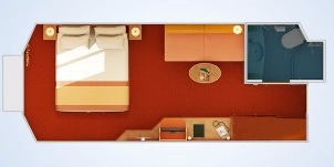 Croisière CCL Carnival Sunrise hublot plan