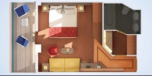 Croisière CCL Carnival Sunrise suite océan plan