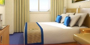 Croisière CCL Carnival Sunshine Cabine Intérieure Fenêtre Panoramique Vue Obstruée