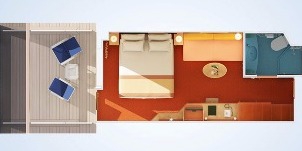 Croisière CCL Carnival Valor Cabine Balcon Étendu Vers Arrière