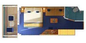 Croisière CCL Carnival Vista balcon plan