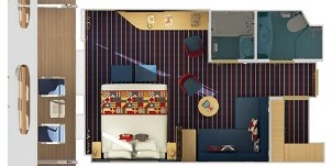 Croisière CCL Carnival Vista Family Harbor suite plan