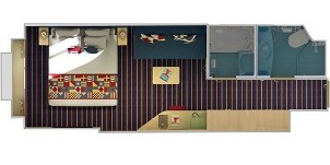 Croisière CCL Carnival Vista Family Harbor vue mer de luxe plan