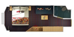 Croisière CCL Carnival Vista Family Harbor vue mer (vue obstruée) plan