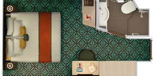 Croisière CCL Carnival Vista Havana Cabana intérieure plan