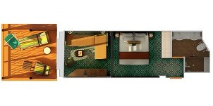 Croisière CCL Carnival Vista Havana Cabana suite plan