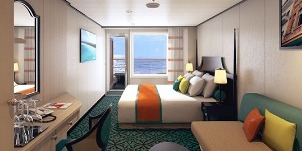 Croisière CCL Carnival Vista Havana Cabana vue vers arrière balcon étendu cabine