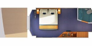 Croisière CCL Carnival Vista intérieure fenêtre panoramique (vue passerelle) plan