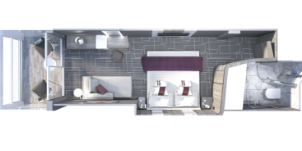 Croisière CEL Celebrity Edge Cabine Vue Mer de Luxe avec Véranda