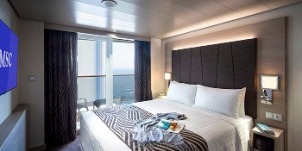 croisiere msc cruise line suite premium aurea avec vue sur promenade et vue mer