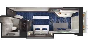 Croisière NCL Norwegian Cruise Line Getaway Cabine Balcon plan