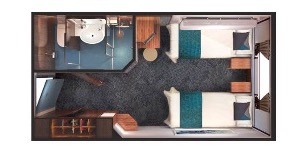 Croisière NCL Norwegian Cruise Line Jade Intérieure Familiale avec fenêtre panoramique plan