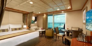 croisière NCL Norwegian Dawn penthouse face arriere balcon