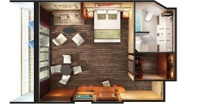 croisière NCL Norwegian Dawn suite familiale balcon plan