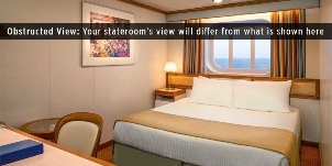 Croisière PCL Princess Coral Vue Mer Obstruée