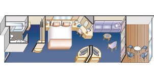Croisière PCL Princess Cruises Crown Mini-suite Classe Club Plan
