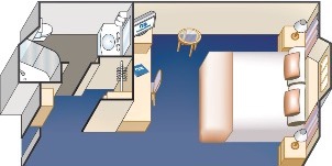 Croisière PCL Princess Diamond Vue Mer Plan