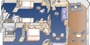 Croisière PCL Princess Emerald suite familiale Plan