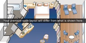 Croisière PCL Princess Emerald suite penthouse Plan