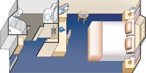 Croisière PCL Princess Emerald Vue Mer Obstruée Plan