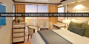 Croisière PCL Princess Regal balcon avec vue obstruée