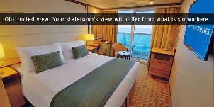 Croisière PCL Princess Royal balcon vue obstruée