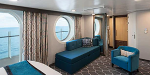 Croisière RCI Royal Caribbean Wonder of the Seas Vue mer ultra spacieuse adaptée avec grand balcon 