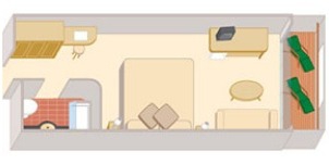 Cunard Cruise Line Croisière Queen mary 2 cabine Britannia avec balcon