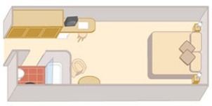 Cunard Cruise Line Croisière Queen mary 2 cabine Britannia intérieure standard