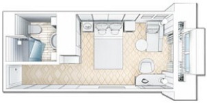 Cunard Cruise Line Croisière Queen mary 2 cabine Britannia vue mer (occupation simple)