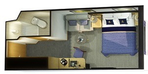 Cunard Cruise Line Croisière Queen Victoria cabine britannia vue mer