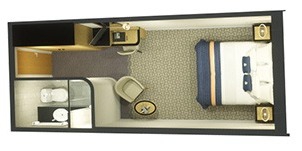 Cunard Cruise Line Croisière Queen Victoria cabine intérieure standard